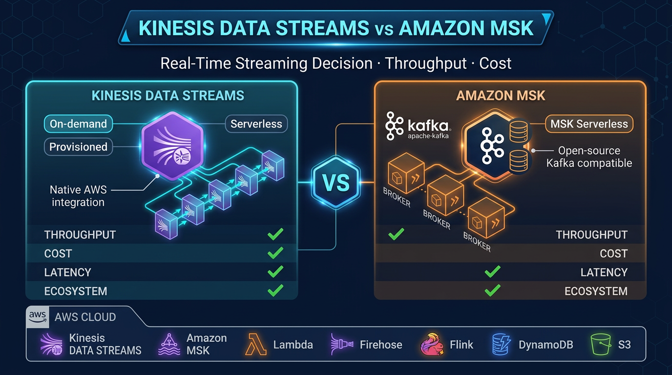 Amazon Kinesis Data Streams vs MSK: Real-Time Streaming Decision Guide